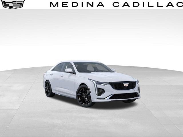 2026 Cadillac CT4 Sport in Summit White — front three-quarter view