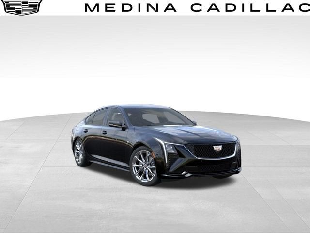 2026 Cadillac CT5 Sport in Black Raven — front three-quarter view