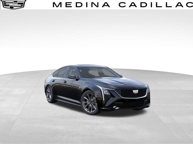 2026 Cadillac CT5 Sport in Black Raven — front three-quarter view