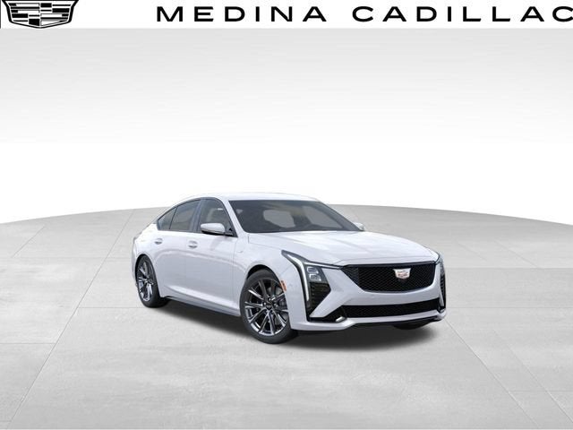 2026 Cadillac CT5-V V-Series in Summit White — front three-quarter view