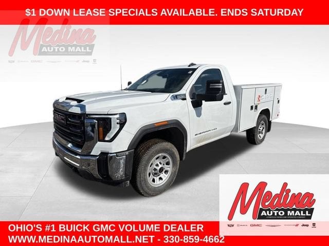 2025 GMC Sierra 3500 HD Pro in Summit White — front three-quarter view