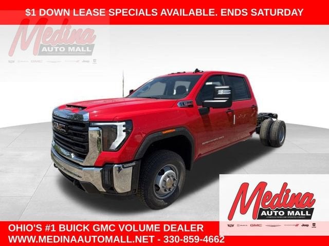 2026 GMC Sierra 3500 HD Chassis Cab Pro in Cardinal Red — front three-quarter view