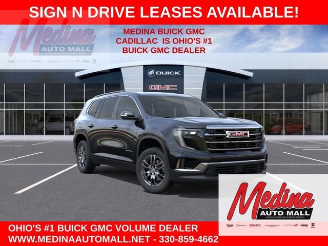 2026 GMC Acadia Elevation in Ebony Twilight Metallic — front three-quarter view