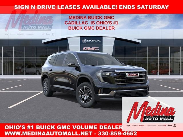 2026 GMC Acadia Elevation in Ebony Twilight Metallic — front three-quarter view
