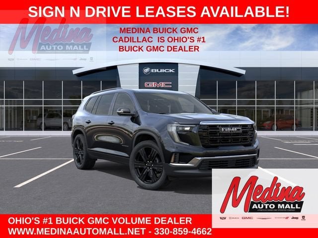 2026 GMC Acadia Elevation in Ebony Twilight Metallic — front three-quarter view