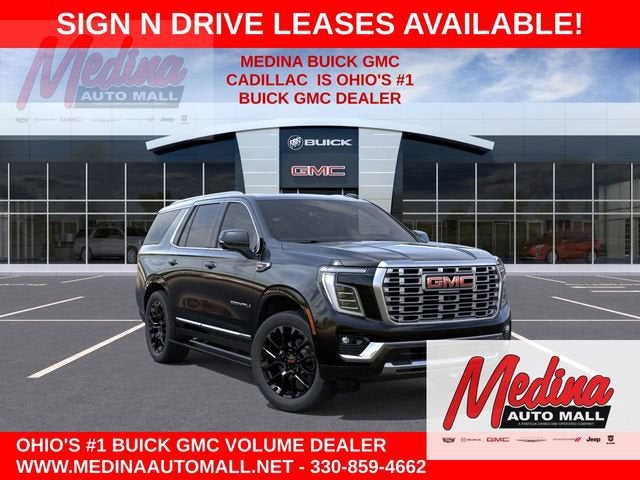 2026 GMC Yukon Denali in Onyx Black — front three-quarter view