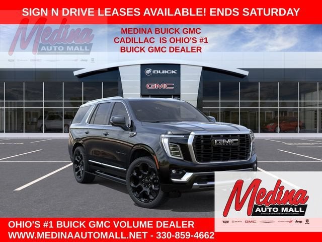 2026 GMC Yukon Denali in Onyx Black — front three-quarter view