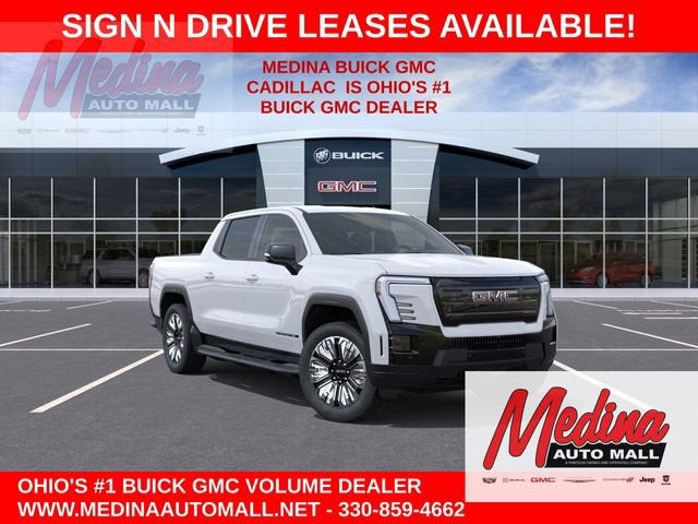 2026 GMC Sierra EV Elevation Extended Range in Summit White — front three-quarter view