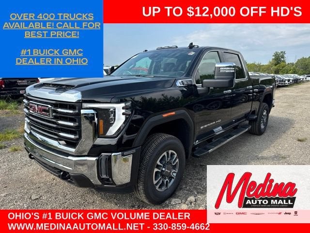 2026 GMC Sierra 2500 HD SLT in Onyx Black — front three-quarter view