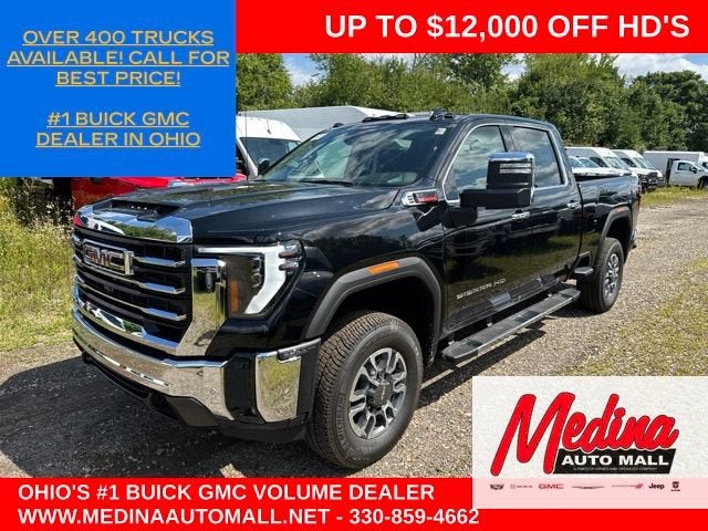 2026 GMC Sierra 2500 HD SLT in Onyx Black — front three-quarter view