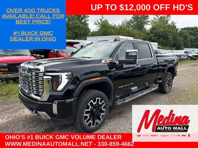 2026 GMC Sierra 2500 HD Denali in Onyx Black — front three-quarter view