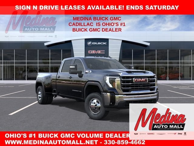 2026 GMC Sierra 3500 HD SLE DRW in Onyx Black — front three-quarter view