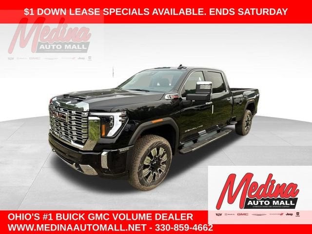 2026 GMC Sierra 3500 HD Denali in Onyx Black — front three-quarter view
