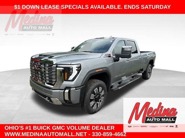 2026 GMC Sierra 3500 HD Denali in Sterling Metallic — front three-quarter view