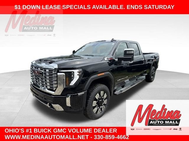 2026 GMC Sierra 3500 HD Denali in Onyx Black — front three-quarter view