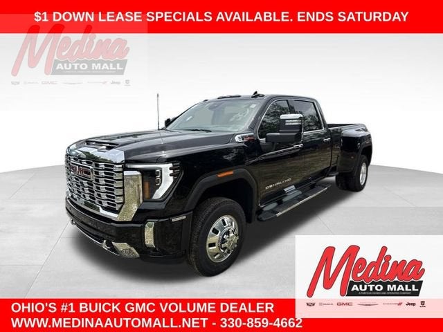 2026 GMC Sierra 3500 HD Denali DRW in Onyx Black — front three-quarter view