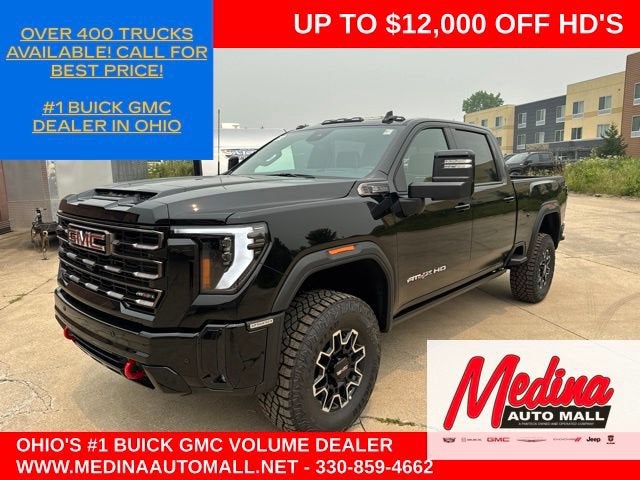 2026 GMC Sierra 2500 HD AT4X in Onyx Black — front three-quarter view