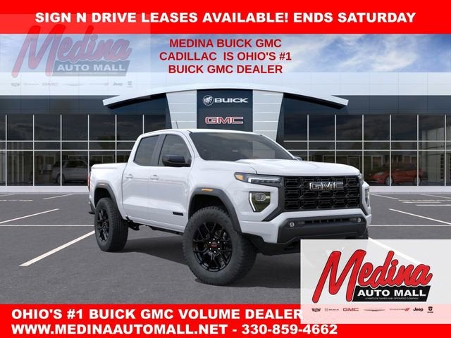 2026 GMC Canyon Elevation in Summit White — front three-quarter view