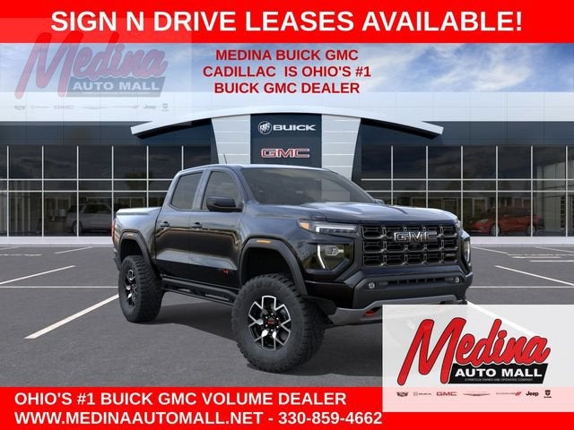 2026 GMC Canyon AT4X in Onyx Black — front three-quarter view
