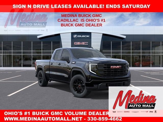 2026 GMC Sierra 1500 Elevation in Onyx Black — front three-quarter view