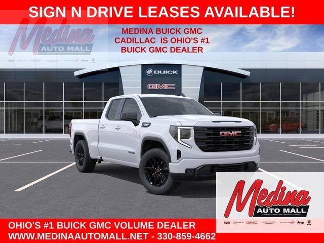2026 GMC Sierra 1500 Elevation in Summit White — front three-quarter view