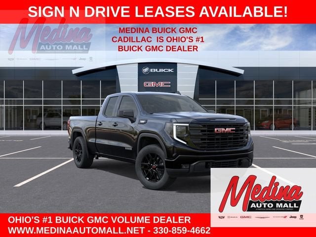 2026 GMC Sierra 1500 Elevation in Onyx Black — front three-quarter view