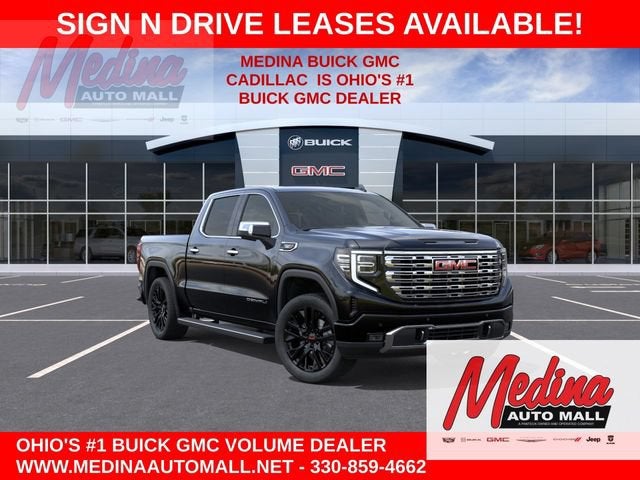2026 GMC Sierra 1500 Denali in Onyx Black — front three-quarter view