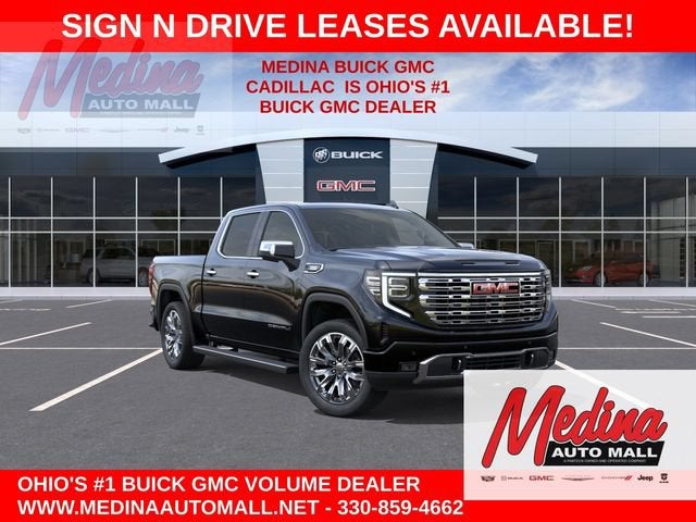 2026 GMC Sierra 1500 Denali in Onyx Black — front three-quarter view