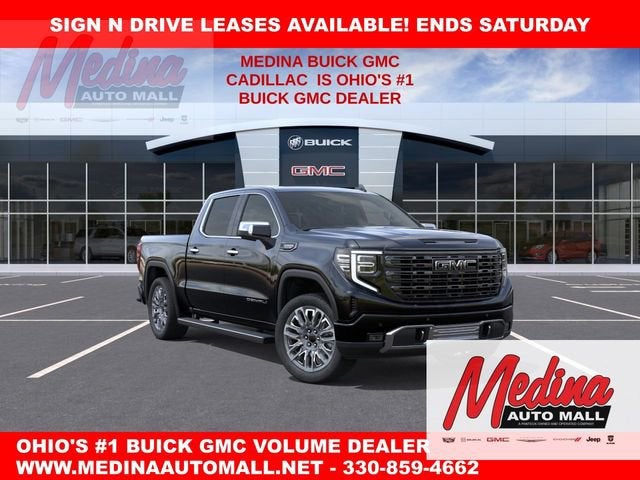 2026 GMC Sierra 1500 Denali Ultimate in Onyx Black — front three-quarter view