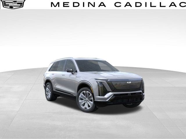 2026 Cadillac VISTIQ Luxury in Argent Silver Metallic — front three-quarter view