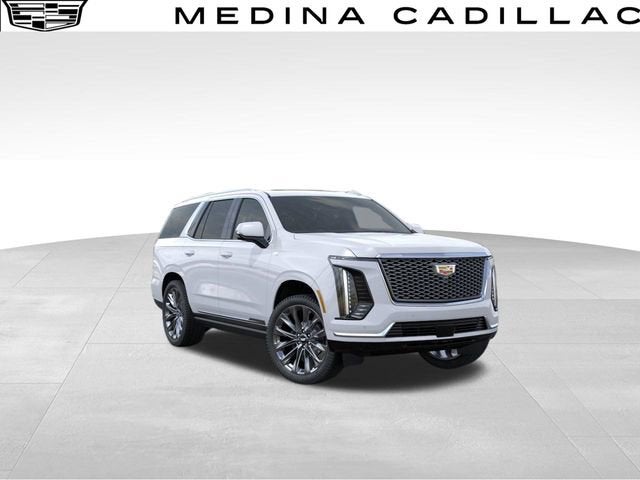 2026 Cadillac Escalade Luxury in Vibrant White Tricoat — front three-quarter view