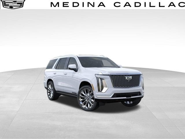 2026 Cadillac Escalade Platinum Luxury in Vibrant White Tricoat — front three-quarter view