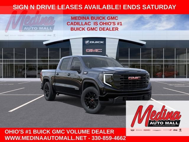 2026 GMC Sierra 1500 Elevation in Onyx Black — front three-quarter view