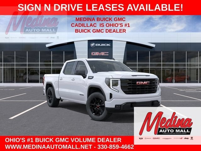 2026 GMC Sierra 1500 Elevation in Summit White — front three-quarter view