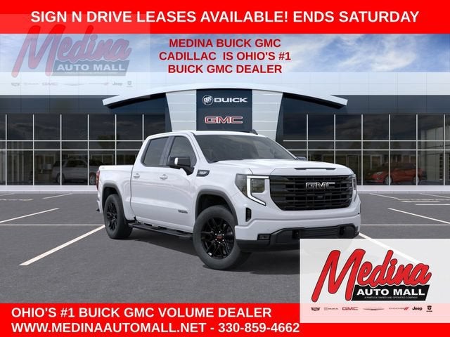 2026 GMC Sierra 1500 Elevation in Summit White — front three-quarter view
