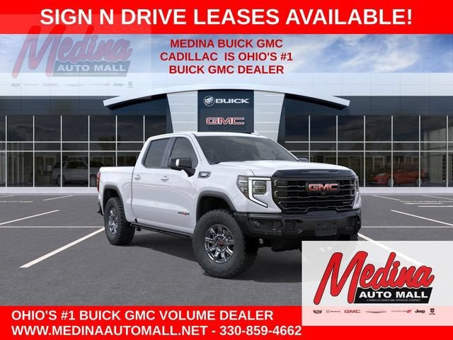 2026 GMC Sierra 1500 AT4X in Summit White — front three-quarter view