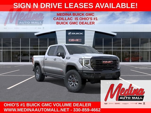 2026 GMC Sierra 1500 AT4X in Sterling Metallic — front three-quarter view