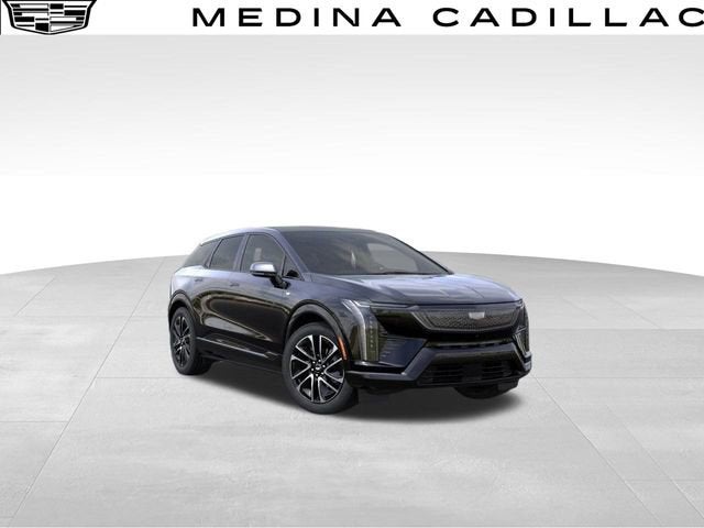 2026 Cadillac OPTIQ Sport in Black Raven — front three-quarter view