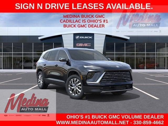 2026 Buick Enclave Preferred in Ebony Twilight Metallic — front three-quarter view