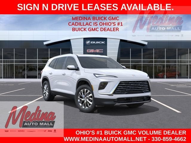 2026 Buick Enclave Preferred in Iridescent White Tricoat — front three-quarter view