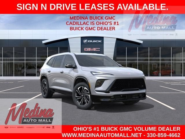 2026 Buick Enclave Sport Touring in Moonstone Gray Metallic — front three-quarter view