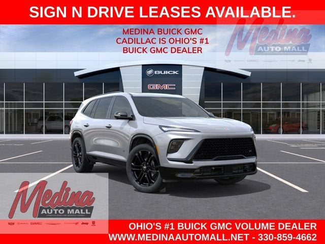 2026 Buick Enclave Sport Touring in Moonstone Gray Metallic — front three-quarter view