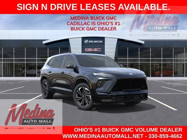 2026 Buick Enclave Sport Touring in Ebony Twilight Metallic — front three-quarter view