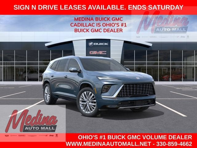 2026 Buick Enclave Avenir in Ocean Blue Metallic — front three-quarter view
