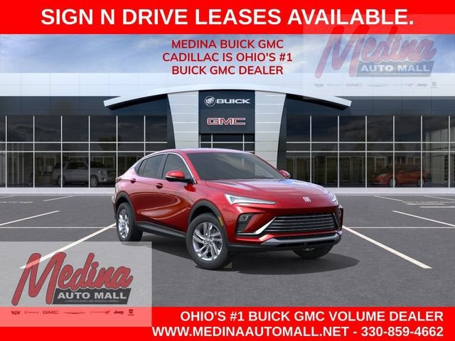 2026 Buick Envista Preferred in Brilliant Red — front three-quarter view