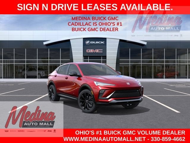 2026 Buick Envista Sport Touring in Brilliant Red — front three-quarter view