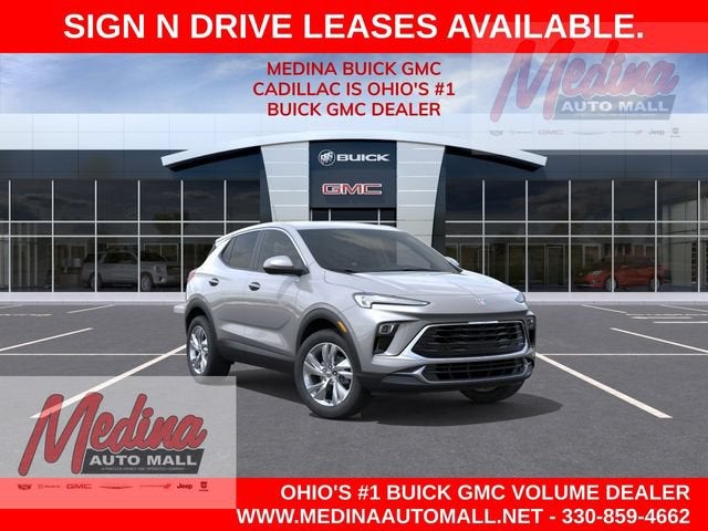 2026 Buick Encore GX Preferred in Moonstone Gray Metallic — front three-quarter view
