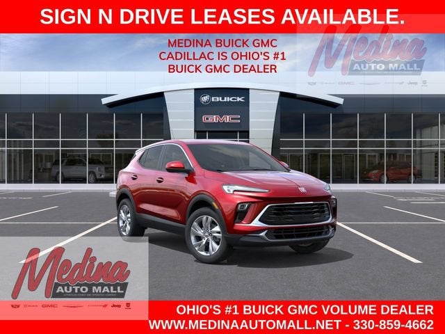2026 Buick Encore GX Preferred in Brilliant Red — front three-quarter view