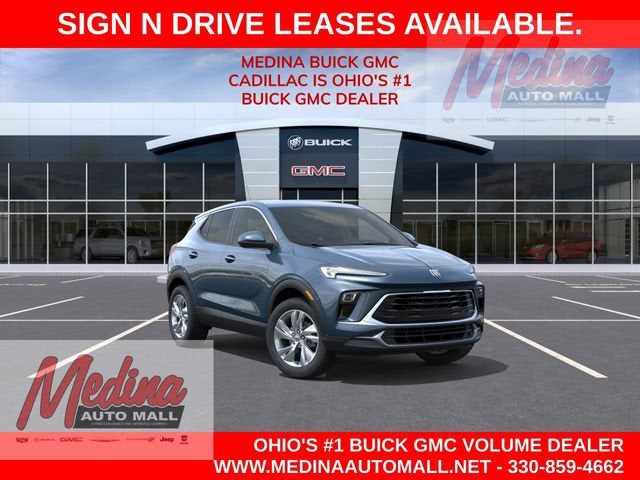 2026 Buick Encore GX Preferred in Ocean Blue Metallic — front three-quarter view