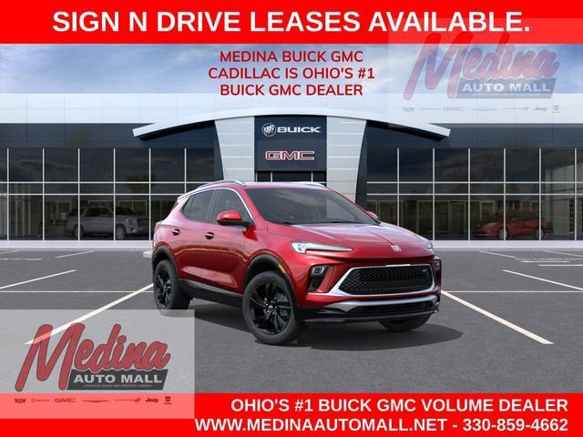 2026 Buick Encore GX Sport Touring in Brilliant Red — front three-quarter view